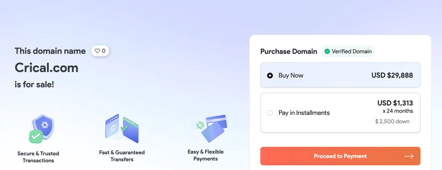 crical domain for sale